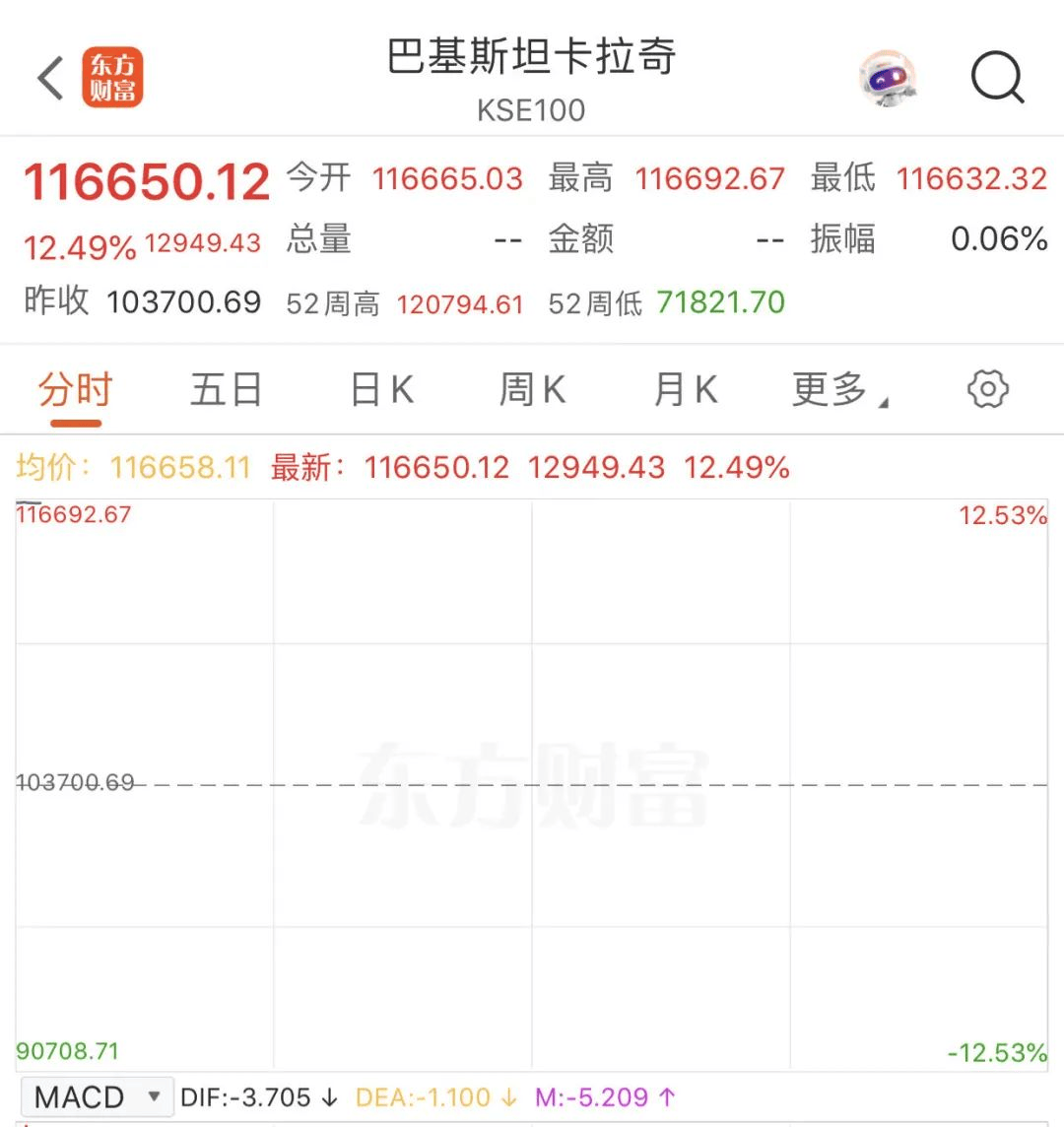 飙升近13000点！巴基斯坦股市大涨至熔断